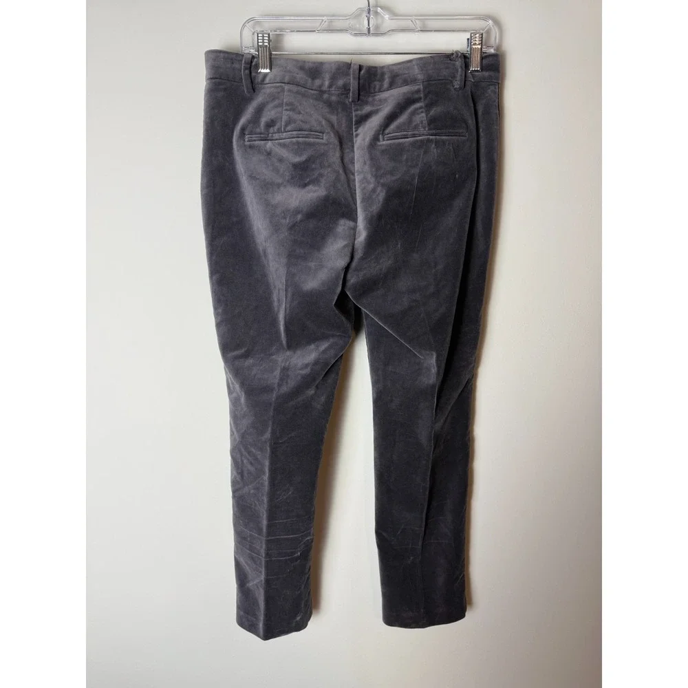 Ann Taylor Trouser-Fit Pants Women's 6‎ Dark Grey Velvet/Corduroy